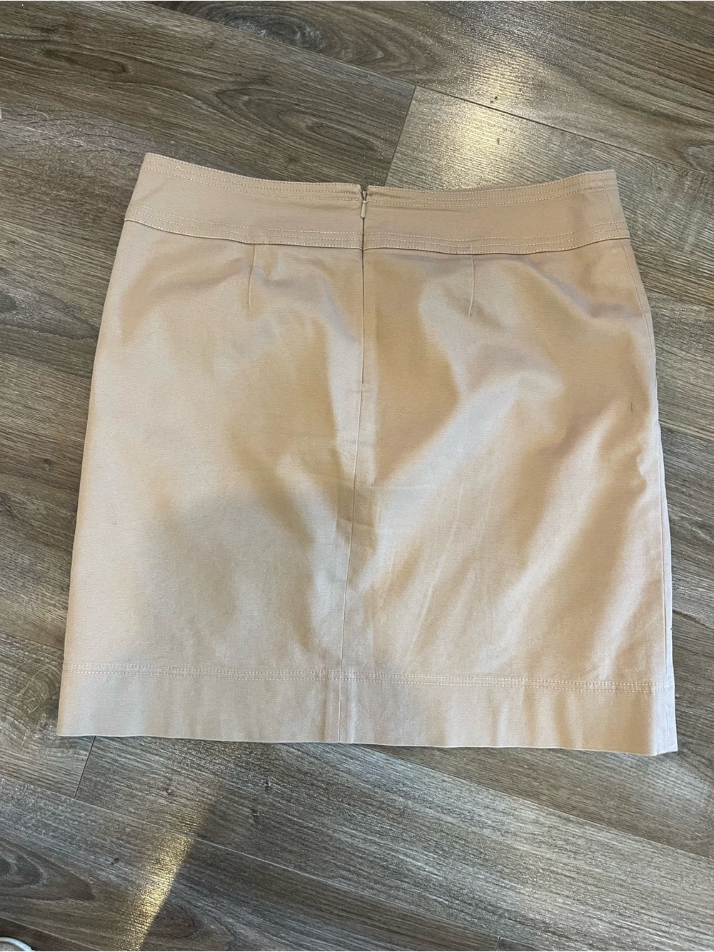 Talbots Size 10 Tan Cotton Blend Fully Lined A-Line Skirt - Picture 2 of 5